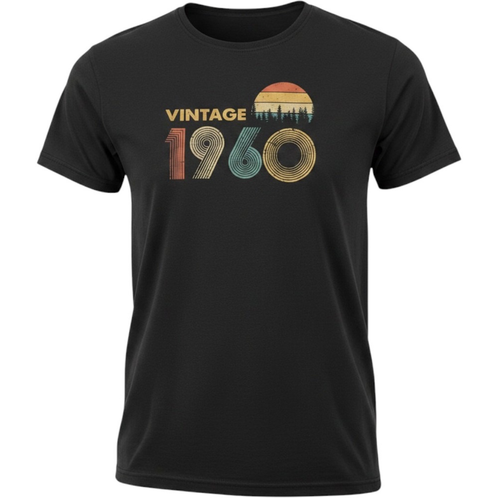 Fruit Of The Loom T-Shirt‎  Women's 3XL Black Tee Vintage 1960 Crew Neck